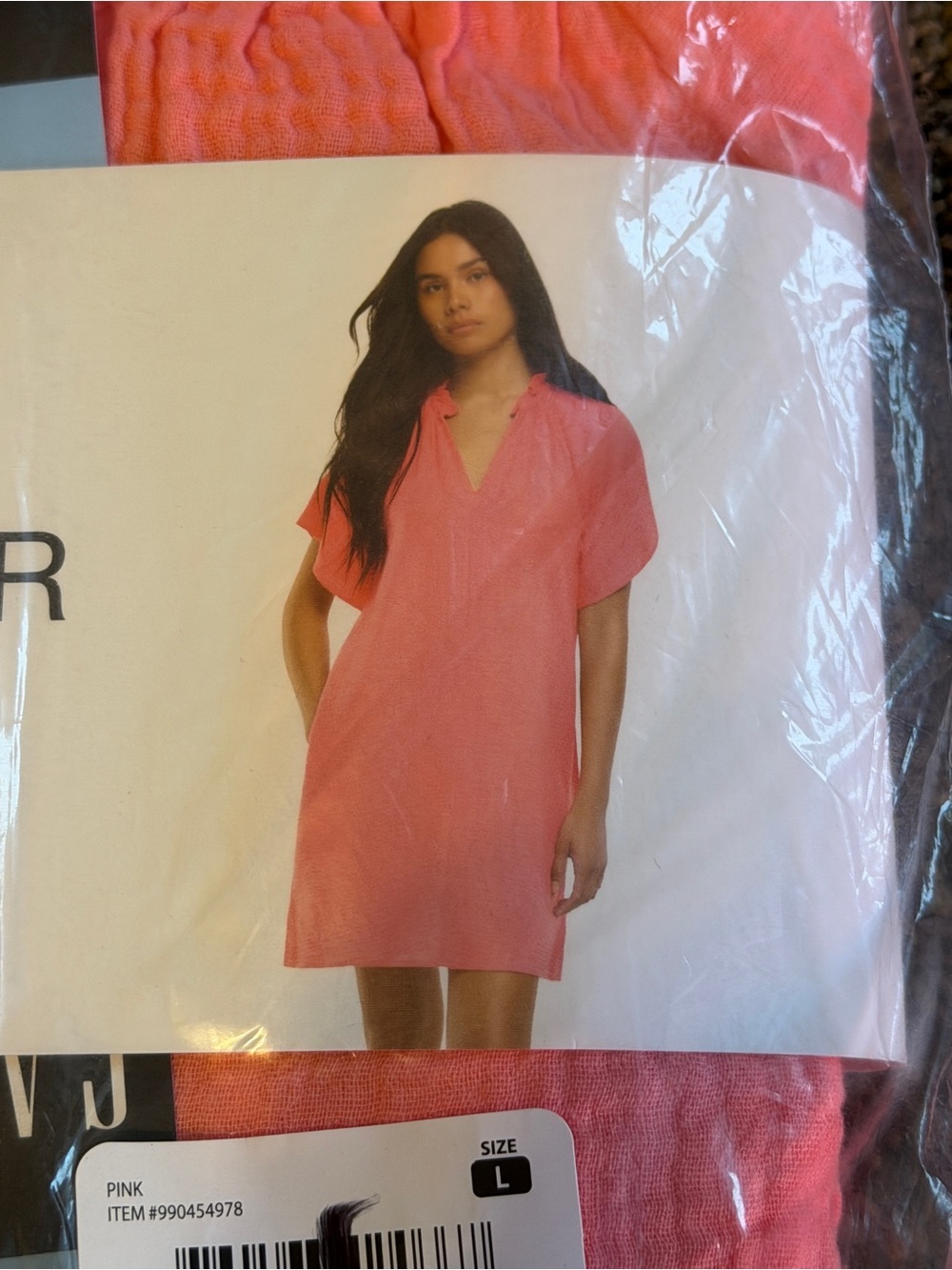 Ladies large gap gauze pop over dress